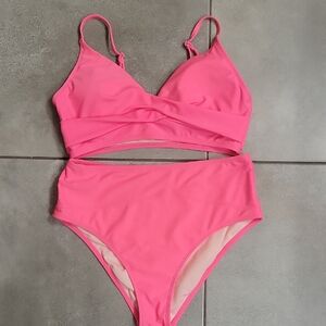 Pink Women's Two-Piece Swimsuit